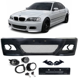 Paraurti anteriore Sport + ABE + trasparente Fendinebbia per BMW E46 berlina Touring LCI