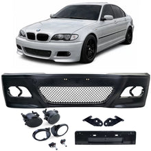 Paraurti anteriore Sport + ABE + Fendinebbia fumé per BMW E46 berlina Touring LCI