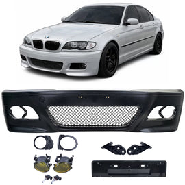 Paraurti anteriore Sport + ABE + giallo Fendinebbia per BMW E46 berlina Touring LCI