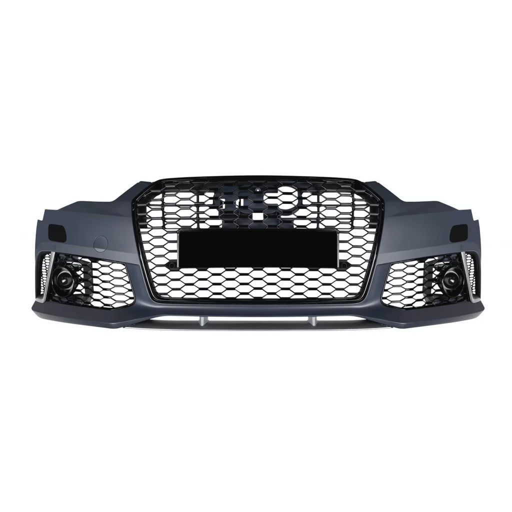 Paraurti anteriore Audi A6 C7 4G 2015–2018 stile RS6 con PDC e coprilavafari – vista 1