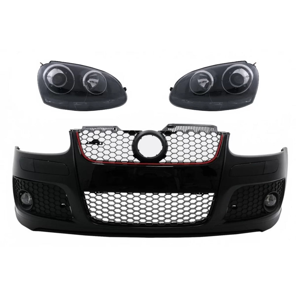 Paraurti anteriore per VW Golf V 5 MK5 (2003-2007) GTI design con xenon stile fari anteriori
