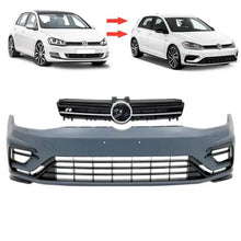 Paraurti anteriore per VW Golf VII (7) 13-17 conversione allo stile R 7.5 stile 17-19 con griglia