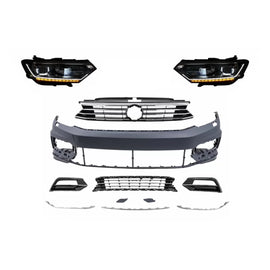 Paraurti anteriore per VW Passat B8 3G (2015-2018) R-Line con fari anteriori LED Matrix con sequenziale dinamico