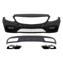 Paraurti anteriore senza griglia &amp; diffusore con terminali di scarico cromato per Mercedes Classe C W205 S205