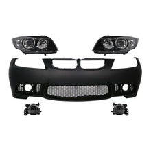 Paraurti anteriore senza PDC con Fendinebbia e Fari anteriori neri per BMW Serie 3 E90 E91 Non-LCI (2005-2008) berlina