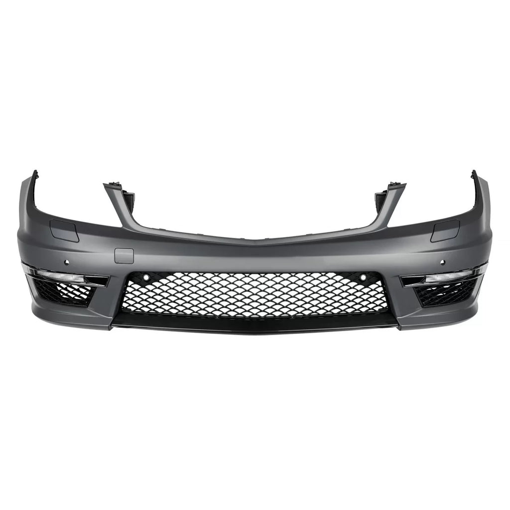 Anteriore A design paraurti per Mercedes Classe C W204 2007-2014 berlina, station wagon con PDC, con lavafari, con DRL