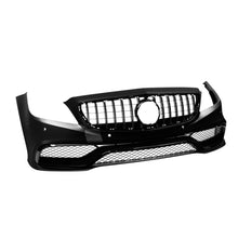 Carica l'immagine nel visualizzatore di Gallery, Anteriore A design paraurti per Mercedes CLS W218 2015-2018 con cromato/nero GT griglia e Nero lucido elementi