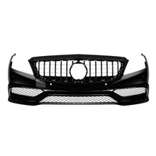 Carica l'immagine nel visualizzatore di Gallery, Anteriore A design paraurti per Mercedes CLS W218 2015-2018 con cromato/nero GT griglia e Nero lucido elementi