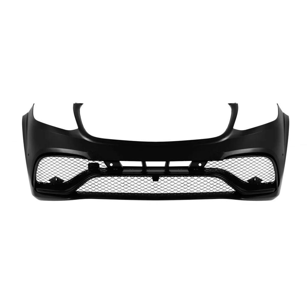 Anteriore A design paraurti per Mercedes GLS X166 2015-2019, con Nero lucido elementi