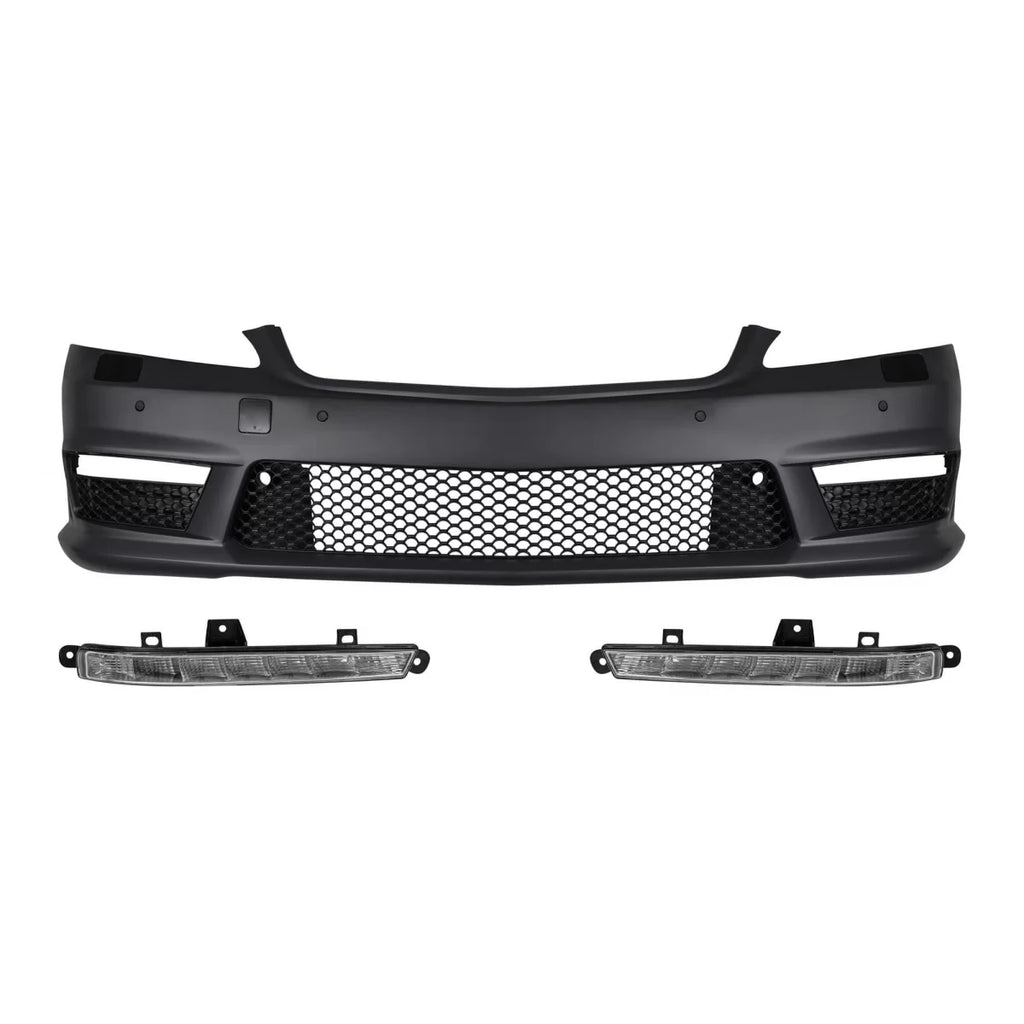 Anteriore A design paraurti tipo S63, S65 con cromato/nero griglia per Mercedes Classe S W221 2006-2013 con Luci diurne