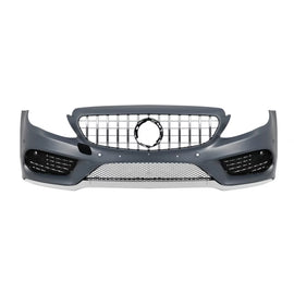 Anteriore A design Line paraurti per Mercedes Classe C W205 berlina, S205 station wagon 2013-2018 con cromato/nero GT