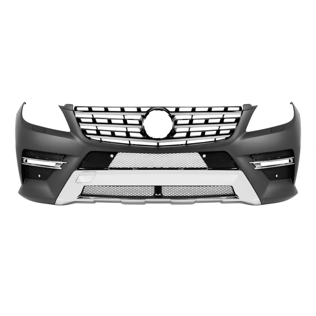 Anteriore A design Line paraurti per Mercedes ML W166 2011-2015 con cromato/nero 3-spoke griglia