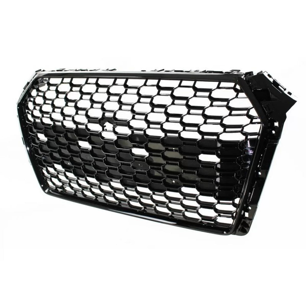 Griglia anteriore per Audi A4 B9 16-19 RS4 stile nido d’ape Nero lucido 1 pezzo prodotto in Taiwan