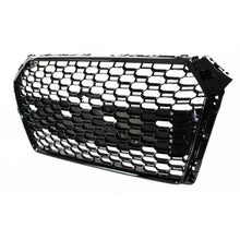 Carica l'immagine nel visualizzatore di Gallery, Griglia anteriore per Audi A4 B9 16-19 RS4 stile nido d’ape Nero lucido 1 pezzo prodotto in Taiwan