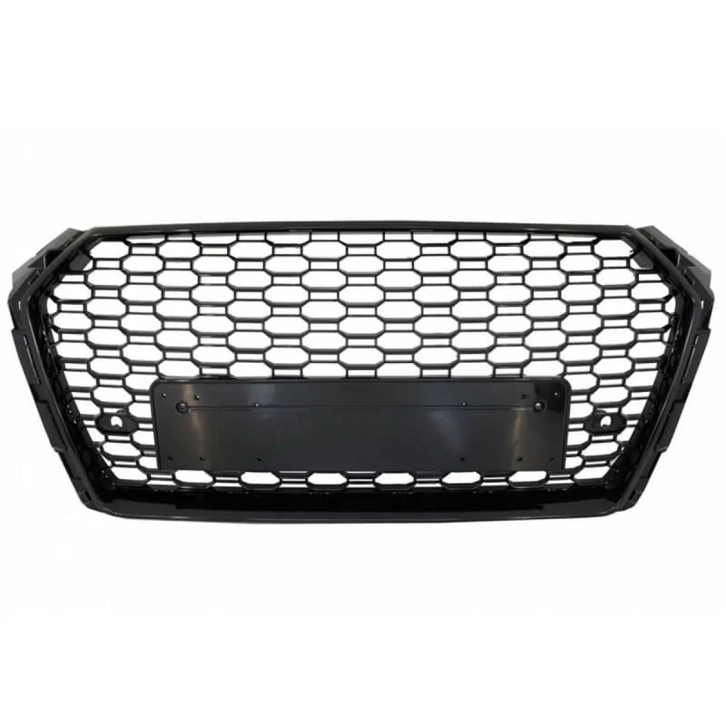 Griglia anteriore per Audi A4 B9 16-19 RS4 stile nido d’ape Nero lucido 1 pezzo