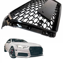Griglia anteriore per Audi A4 B9 16-19 RS4 stile nido d’ape Nero lucido 1 pezzo