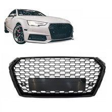 Griglia anteriore per Audi A4 B9 16-19 RS4 stile nido d’ape Nero lucido 1 pezzo