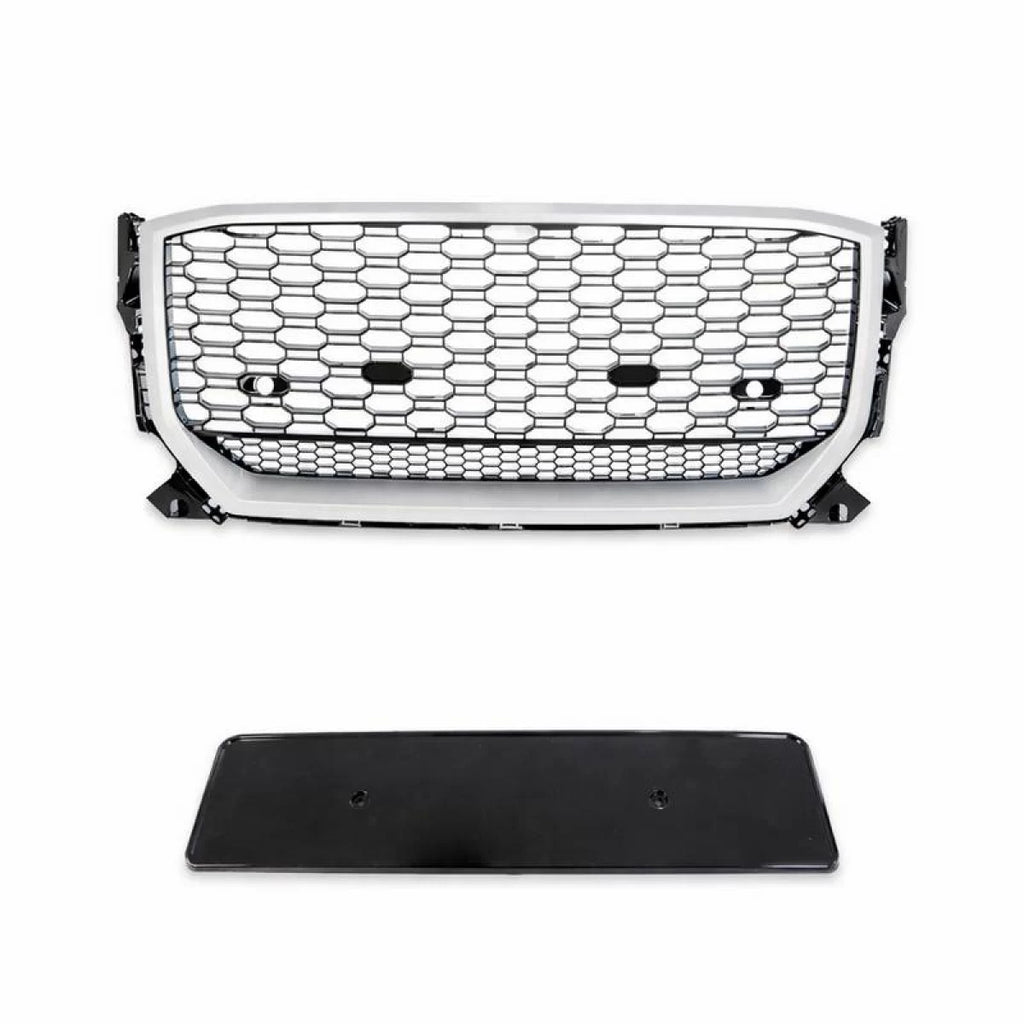 Griglia anteriore per Audi Q2 (GA) pre-restyling 2016-2020 RSQ2 stile nido d’ape argento / nero 1Pc