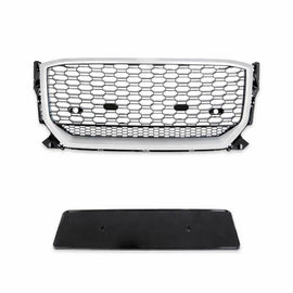 Griglia anteriore per Audi Q2 (GA) pre-restyling 2016-2020 RSQ2 stile nido d’ape argento / nero 1Pc