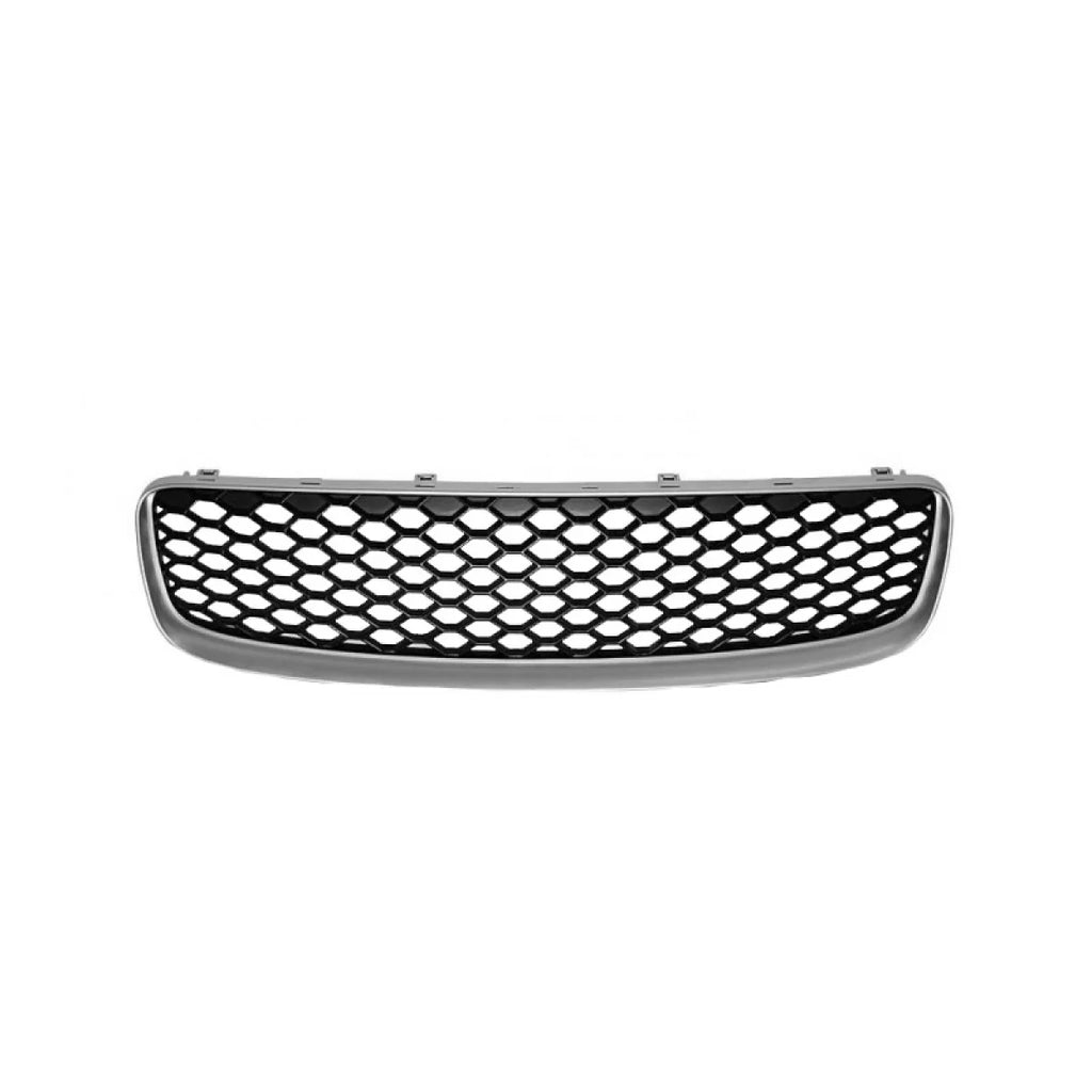 Griglia anteriore per Audi TT 8N 98-06 TTRS stile nido d’ape argento/nero 1 pezzo