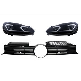 Griglia anteriore Cerntral griglia per VW Golf VI (2008-2013) con LED fari anteriori sequenziale dinamico sequenziale