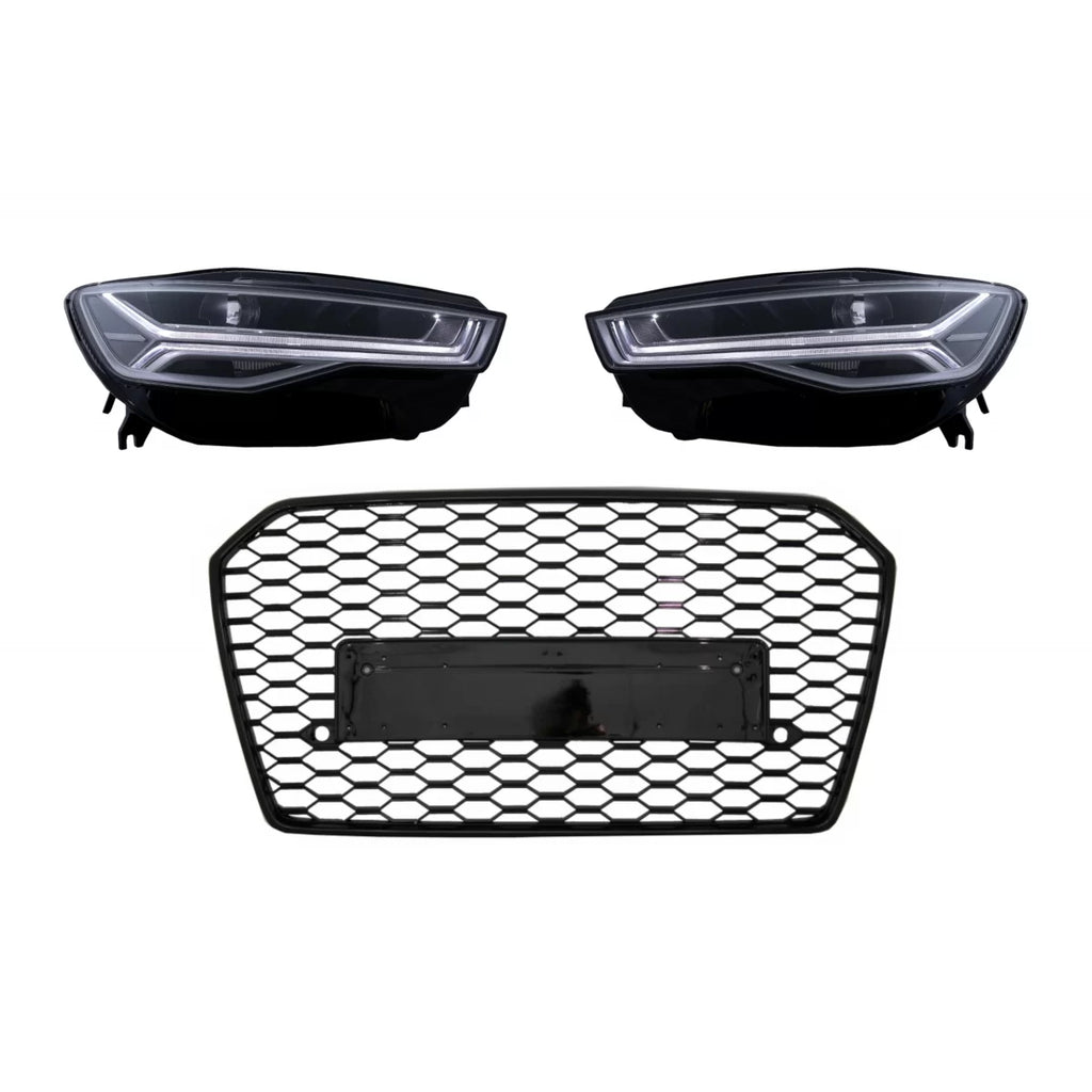 Griglia anteriore con Full LED fari anteriori sequenziale dinamico Indicatori di direzione per Audi A6 C7 4G restyling