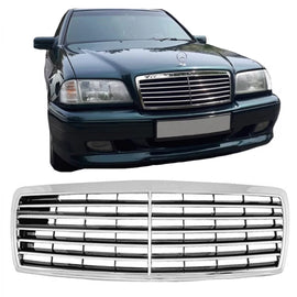 Griglia anteriore per Mercedes-Benz Classe C W202 93-01 Avantgarde cromato/nero 1pc