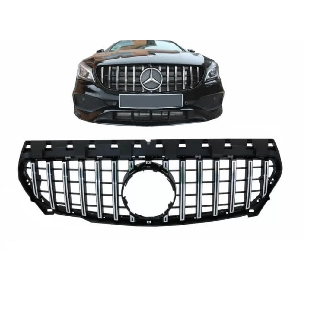 Griglia anteriore per Mercedes-Benz CLA-Classe C117 / W117 13-19 GT A design Panamericana stile nero/cromato 1 pezzo