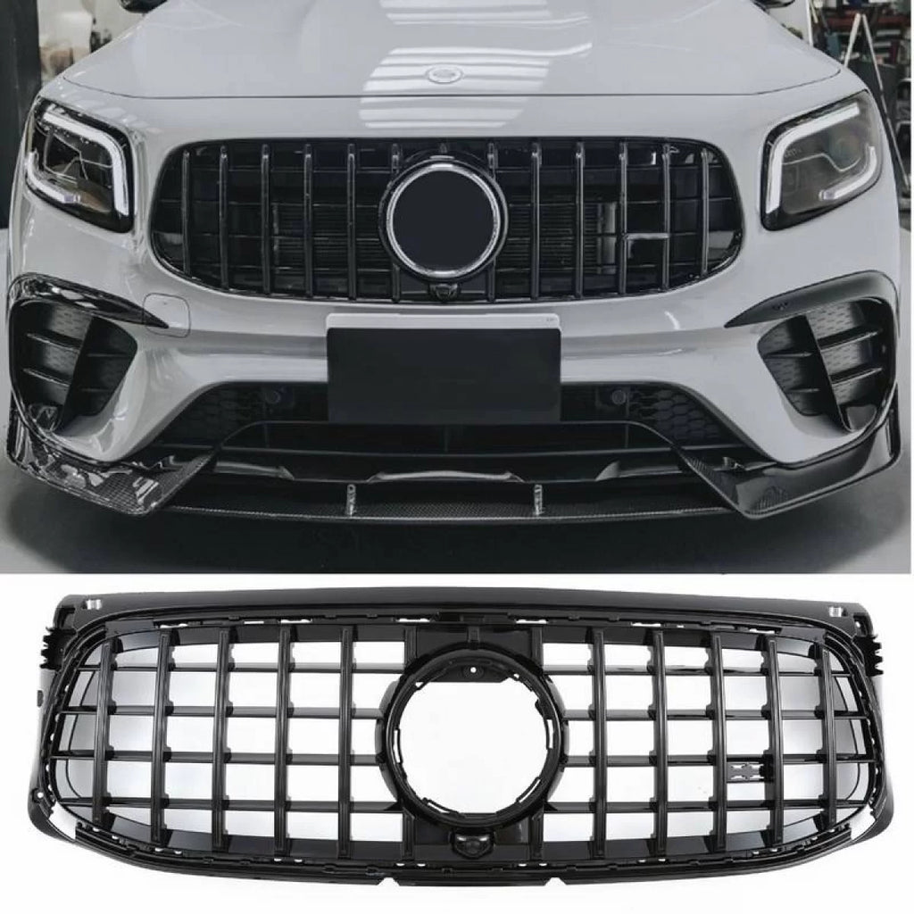 Griglia anteriore per Mercedes-Benz GLB X247 19-23 A design Line Panamericana stile Nero lucido/Night kit