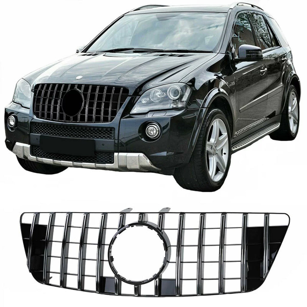Griglia anteriore per Mercedes-Benz ML-Classe W164 08-11 GT A design Panamericana stile nero/cromato 1 pezzo