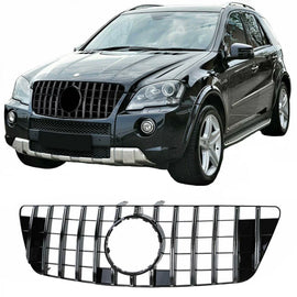 Griglia anteriore per Mercedes-Benz ML-Classe W164 08-11 GT A design Panamericana stile nero/cromato 1 pezzo
