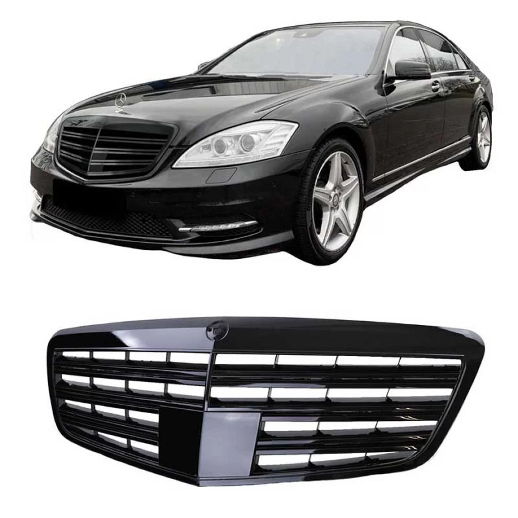 Griglia anteriore per Mercedes-Benz Classe S W221 09-13 S63 S65 A design stile Nero lucido 1pc