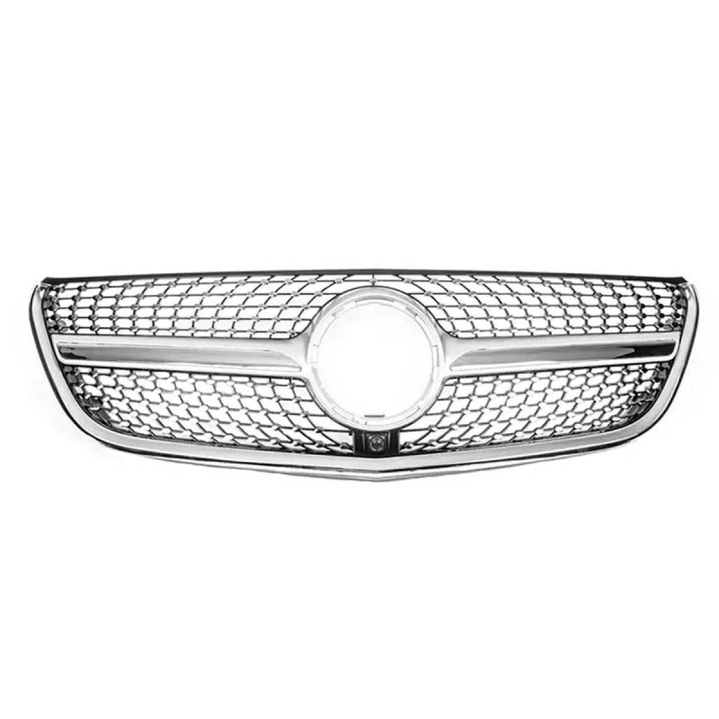Griglia anteriore per Mercedes-Benz Classe V W447 15-19 Diamond stile argento/cromato 1 pezzo