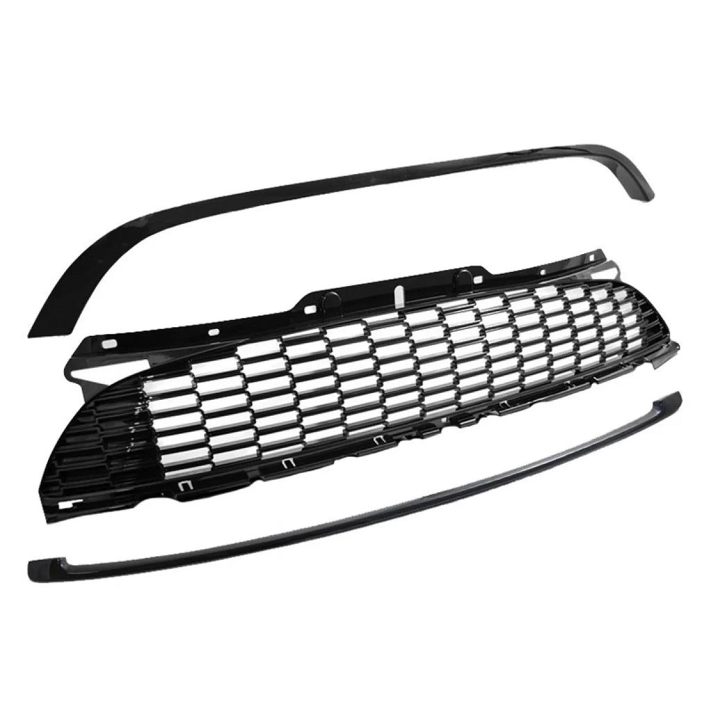 Griglia anteriore per Mini Cooper 06-14 R56 / R57 / R55 S/JCW nido d’ape Nero lucido 3 pezzi