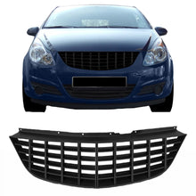 Griglia anteriore per Opel Corsa D 06-11 senza logo con verticale linee tappetino nero 1 pezzo