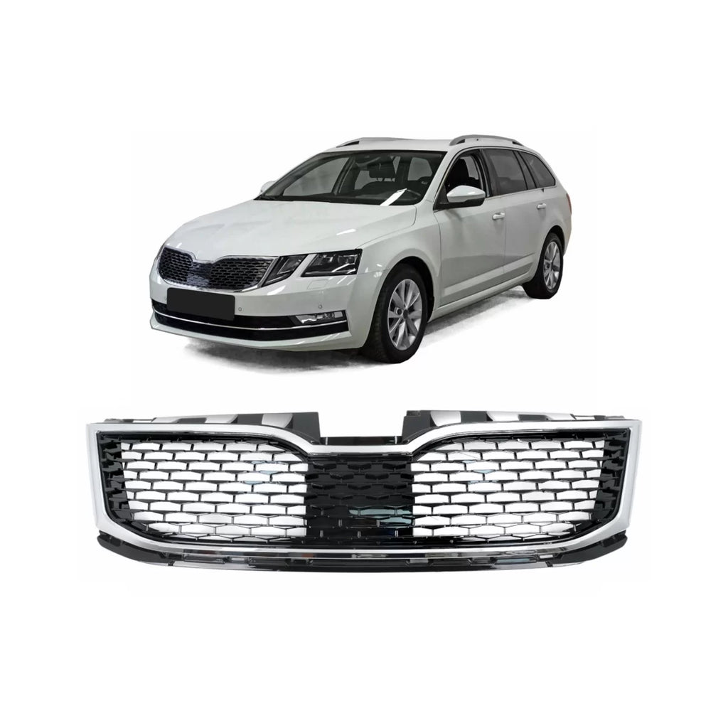 Griglia anteriore per Skoda Octavia III 5E restyling berlina wagon (2017-2020) nero/ cromato