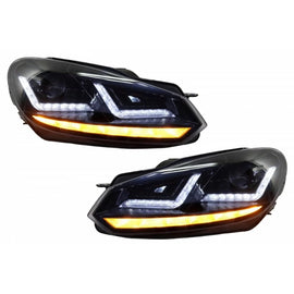 Griglia anteriore per VW Golf VI (2008-2012) con Osram xenon fari anteriori LED dinamico sequenziale Indicatori