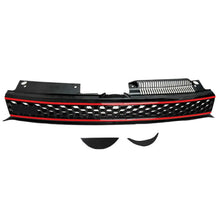 Griglia anteriore per VW Golf VI (6) 08-11 GTI stile nido d’ape con rosso Line 1 pezzo