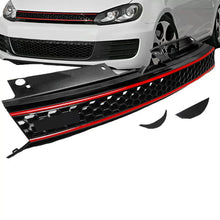 Griglia anteriore per VW Golf VI (6) 08-11 GTI stile nido d’ape con rosso Line 1 pezzo
