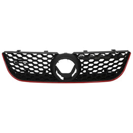 Griglia anteriore per VW Polo 9N3 05-09 GTI stile nido d’ape con rosso Line 1 pezzo