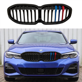 Griglie anteriori per BMW 1 F40 19+ M stile Tri-colore nere lucide 1 pezzo
