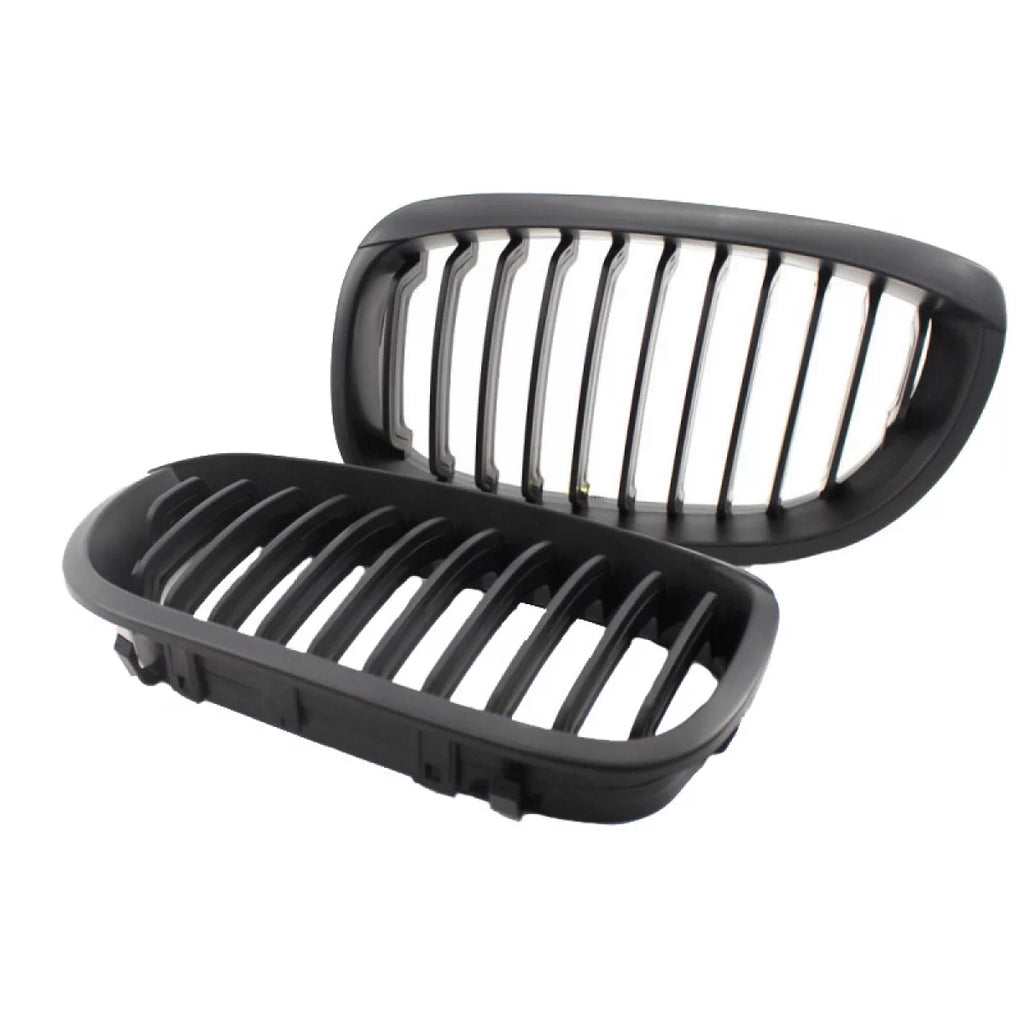 Griglie anteriori per BMW 3 E46 03-06 Coupe/Cabrio Nero opaco 2 pezzi