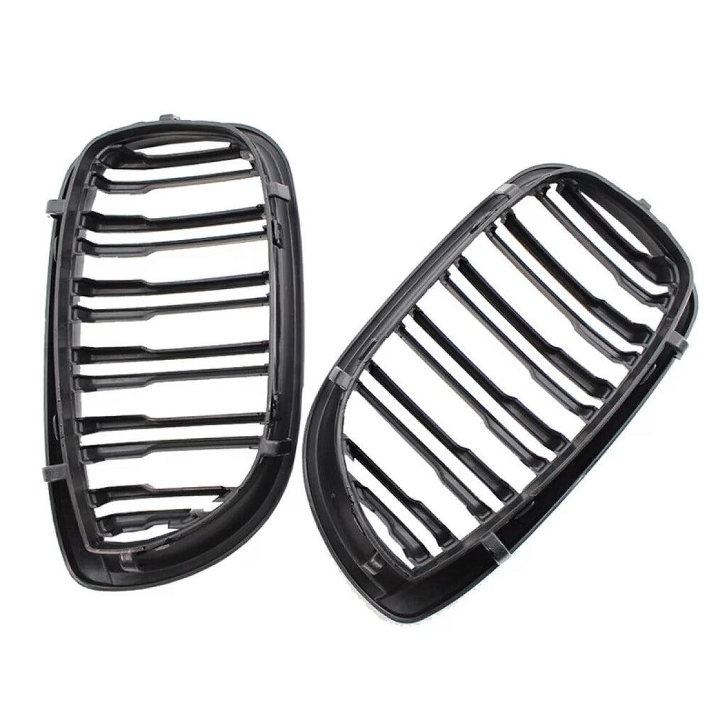 Griglie anteriori per BMW 3 E46 03-06 Coupe/Cabrio M4 stile con doppio griglia 4D nere lucide 2 pezzi