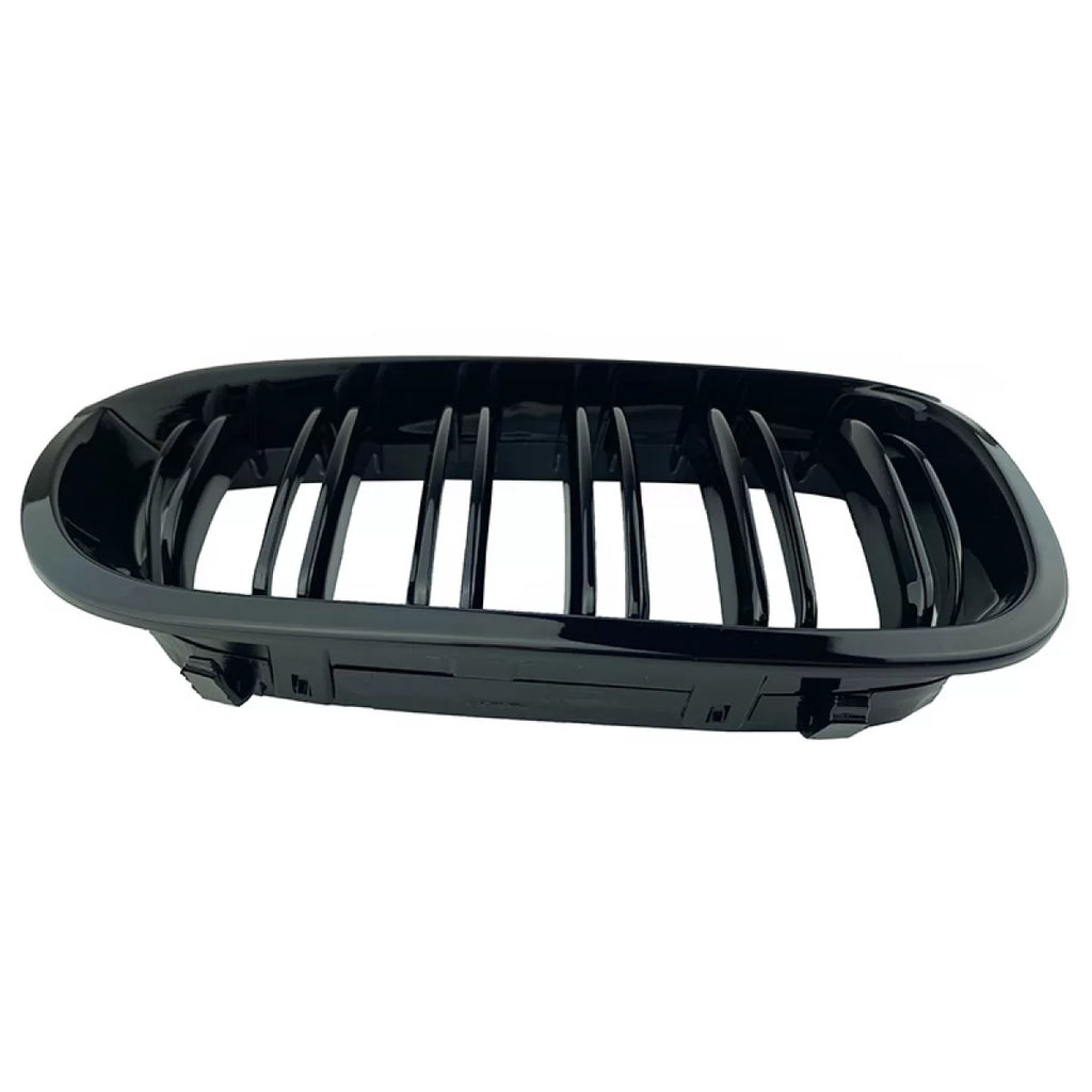 Griglie anteriori per BMW 3 E46 03-06 Coupe/Cabrio M4 stile con doppio griglia nere lucide 2 pezzi