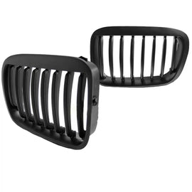Griglie anteriori per BMW 3 E46 99-01 berlina/Touring/compatto Nero opaco con 8 linee 2 pezzi