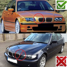 Griglie anteriori per BMW 3 E46 99-01 berlina/Touring/compatto M4 stile con doppio griglia nere lucide 2 pezzi