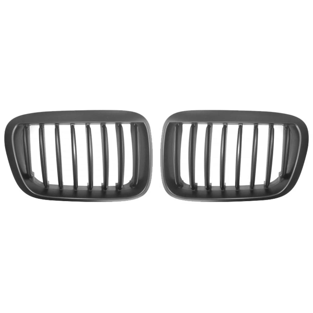 Griglie anteriori per BMW 3 E46 99-01 berlina/Touring/compatto Nero opaco con 8 linee 2 pezzi
