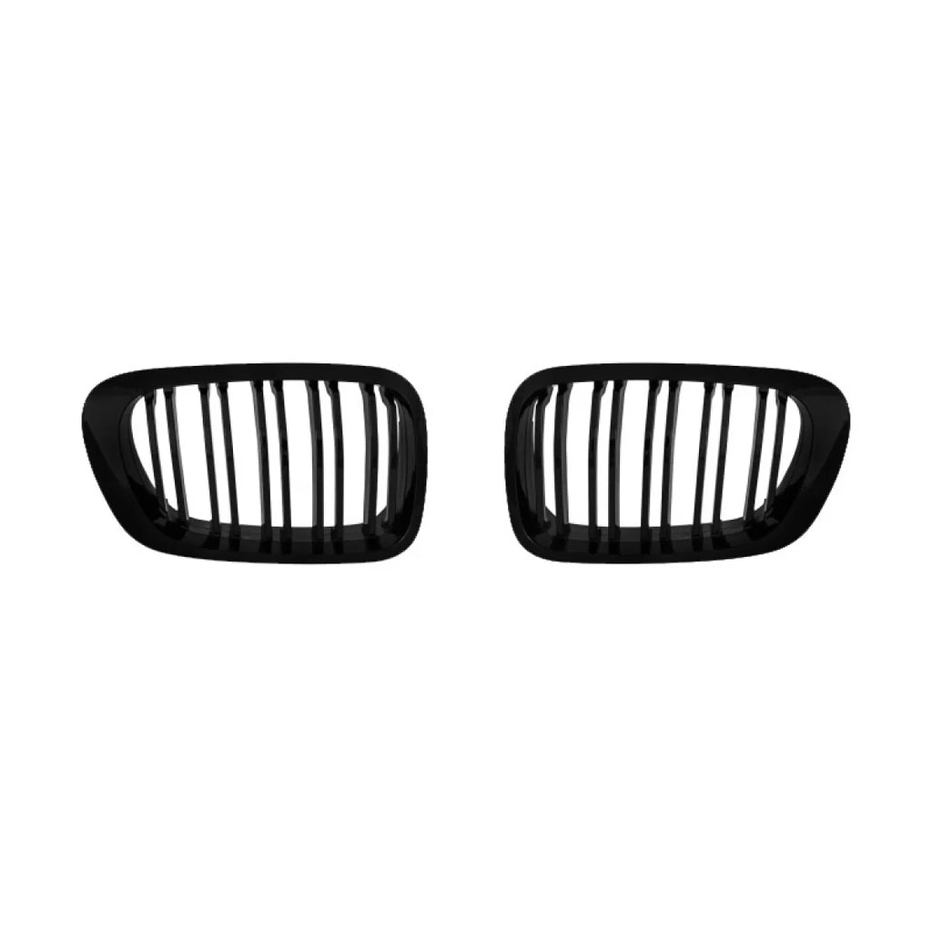 Griglie anteriori per BMW 3 E46 99-03 Coupe/Cabrio M4 stile con doppio griglia nere lucide 2 pezzi