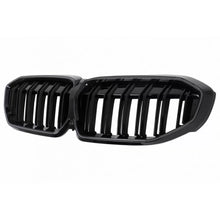 Griglie anteriori per BMW 3 G20 / G21 19-22 M4 stile con LED doppio griglia nere lucide con 1 pezzo