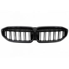 Griglie anteriori per BMW 3 G20 / G21 19-22 M4 stile con LED doppio griglia nere lucide con 1 pezzo